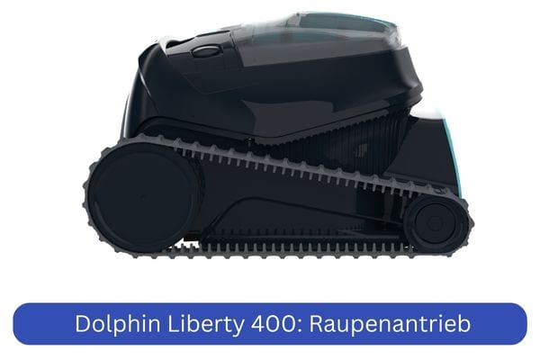 Akku Poolroboter Dolphin Liberty 400 von Maytronics: mit Raupenantrieb