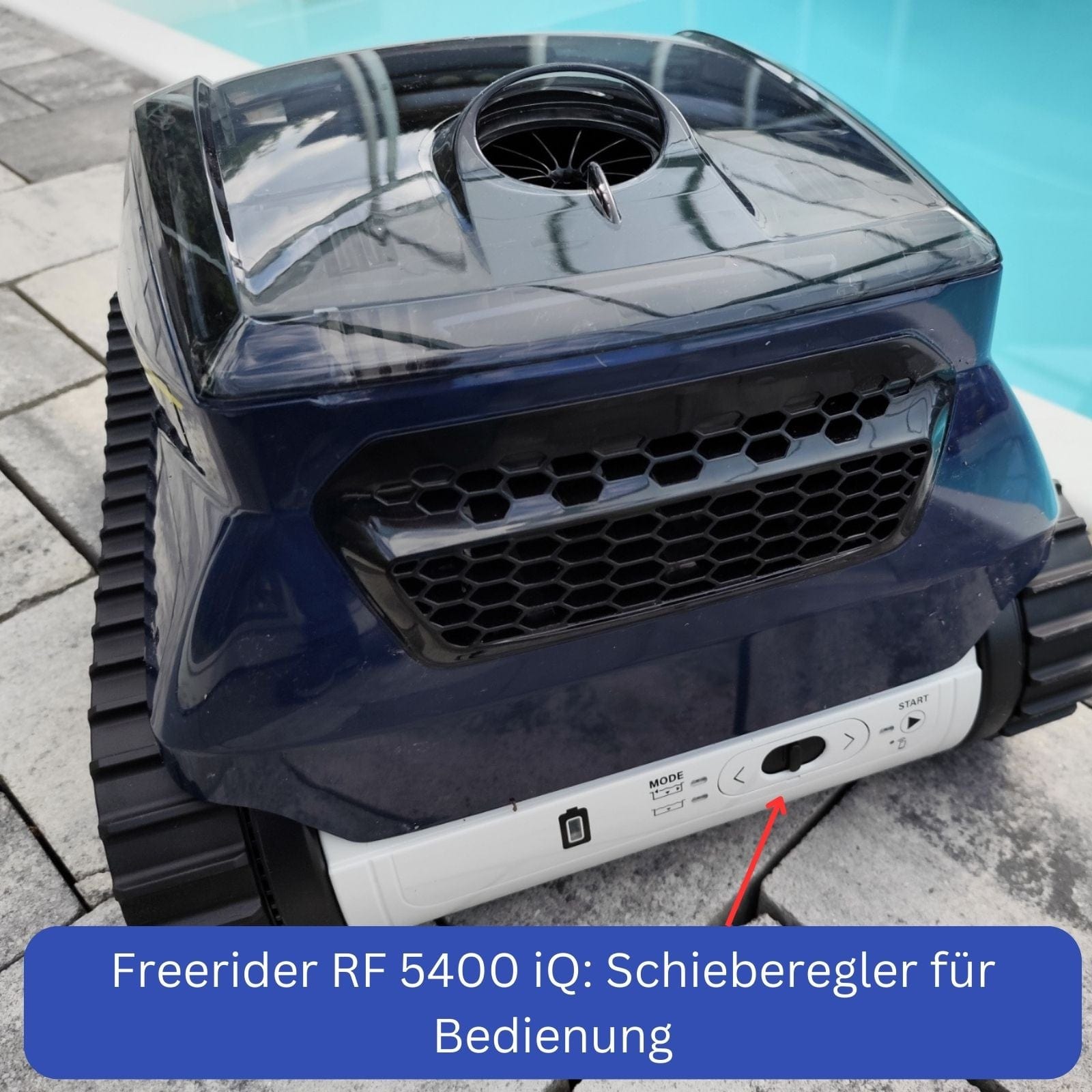 Zodiac Freerider RF 5400 iQ einfache Bedienung mit Schieberegler