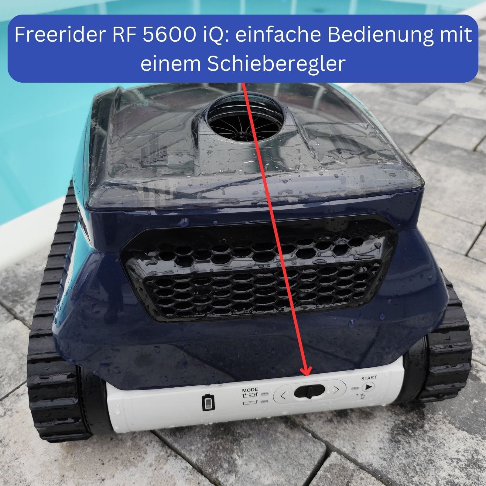 Akku Poolroboter Zodiac Freerider RF 5600 iQ mit einfacher Schiebereglerbedienung